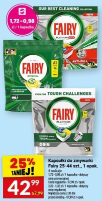 Kapsułki do zmywarki Fairy 25-44 szt., 1 opak. promocja w Twój Market