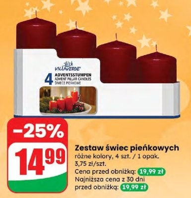 Zestaw świec pieńkowych promocja w Dino