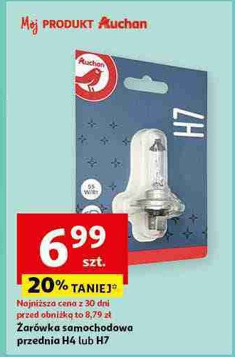 Żarówka samochodowa h7 Auchan różnorodne (logo czerwone) promocja