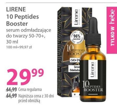 Serum 10 Peptides Booster odmładzające do twarzy 50-70+ promocja w Hebe
