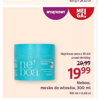 Maska do włosów nawilżająco-odżywcza Neboa promocja w Rossmann