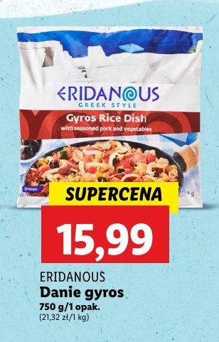 Gyros z z ryżem i warzywami Eridanous promocja