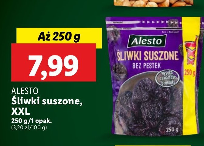 Śliwki suszone Alesto promocja