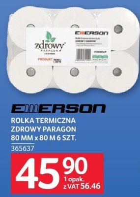 Rolka termiczna zdrowy paragon EMERSON 80 mm x 80 m 6 szt. promocja w Selgros