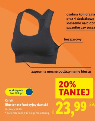 Biustonosz funkcyjny damski promocja w Lidl