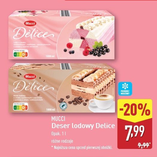 Deser lodowy wanilia cappuccino Mucci promocja