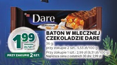 Baton w mlecznej czekoladzie Dare promocja w Stokrotka