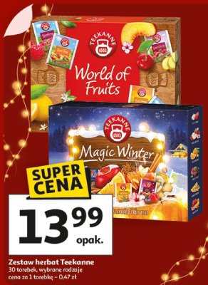 Zestaw herbat 30 torebek wybrane rodzaje Teekanne promocja w Auchan