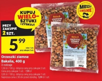 Orzeszki ziemne Bakalia promocja w Twój Market