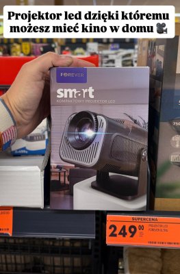 Projektor LED Ultra Smart kompaktowy promocja w Biedronka