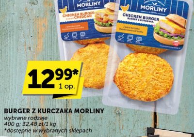 Burger z kurczaka Morliny wybrane rodzaje promocja w Euro Sklep