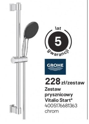 Zestaw prysznicowy Vitalio Start promocja w Castorama