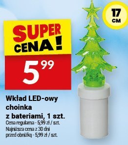 Wkład LED-owy choinka z bateriami promocja w Twój Market