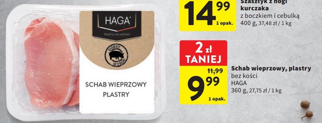 Schab wieprzowy plastry Haga promocja