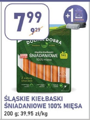 Śląskie kiełbaski śniadaniowe 100% mięsa promocja w Stokrotka