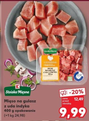 Mięso na gulasz z udą indyka  promocja w Kaufland