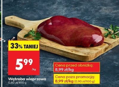 Wątroba wieprzowa promocja w Biedronka