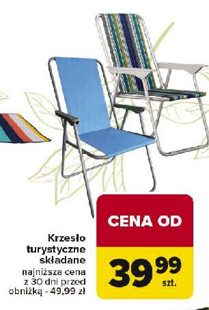 Krzesełko turystyczne składane promocja w Carrefour