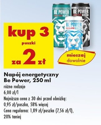 Napój energetyczny classic Be power promocja