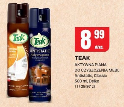 Pianka do czyszczenia mebli Teak Antistatic promocja w Chorten