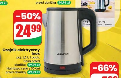 Czajnik elektryczny Inox Aigostar promocja w Dino