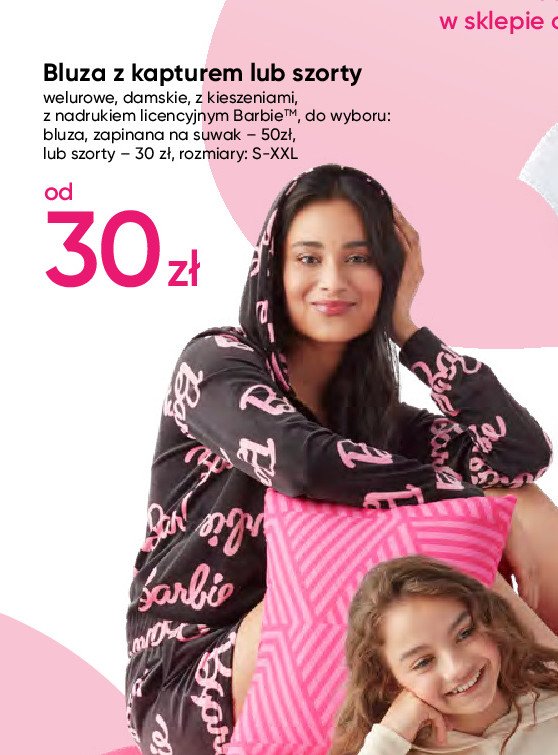 Bluza z kapturem barbie roz. s-xxl promocja