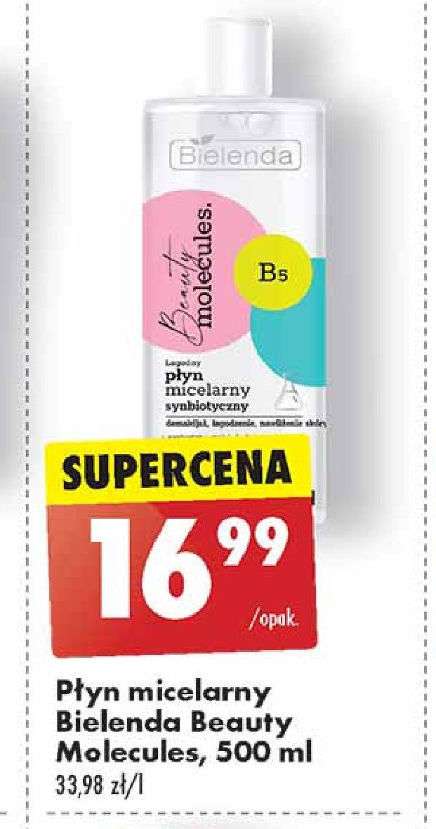 Płyn micelarny Bielenda beauty molecules promocja w Biedronka