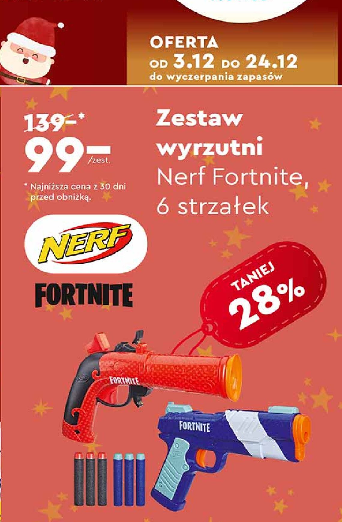Pistolet sneaky springer fortnite Nerf promocja