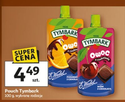 Pouch Tymbark E.Wedel, wybrane rodzaje promocja w Auchan