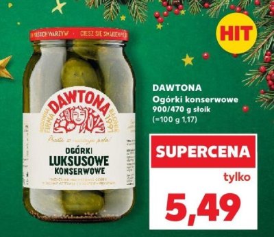 Ogórki konserwowe DAWTONA 900/470 g promocja w Kaufland