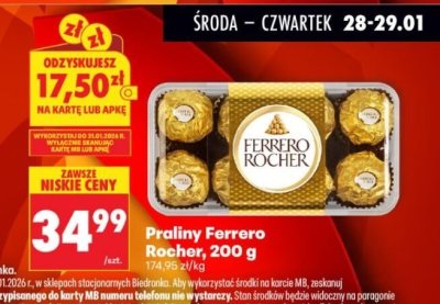 Praliny Ferrero Rocher promocja w Biedronka