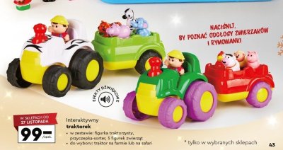 Interaktywny traktorek, różne rodzaje promocja w Biedronka