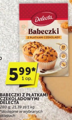 Babeczki z płatkami czekoladowymi Delecta promocja w Groszek