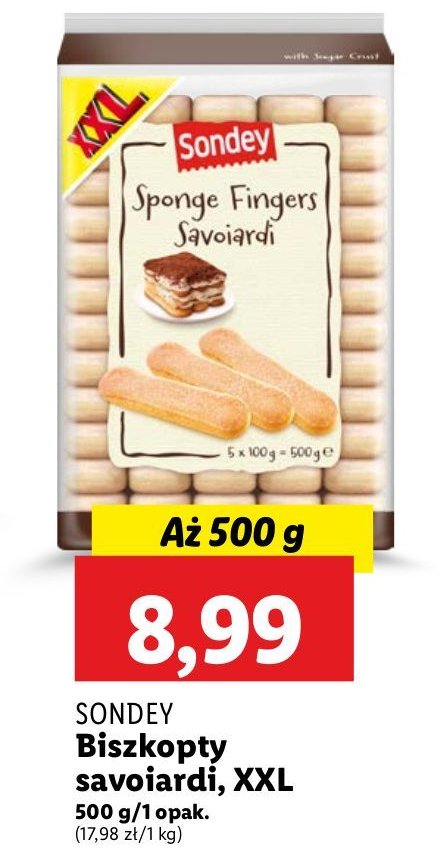 Biszkopty savoiardi Sondey promocja