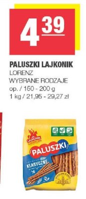 Paluszki Lajkonik Lorenz wybrane rodzaje promocja w SPAR