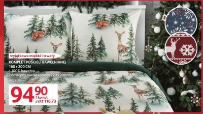 Komplet pościeli bawełnianej 160x200 cm promocja w Selgros