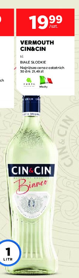 Vermouth Cin&cin bianco promocja w Stokrotka