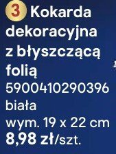 Kokarda dekoracyjna z błyszczącą folią promocja w Castorama