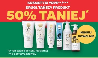 Kosmetyki drugi produkt -50% Yope promocja w Netto