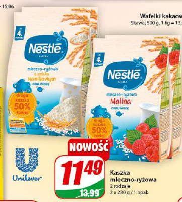 Kaszka mleczno-ryżowa o smaku waniliowym Nestle kaszka promocja