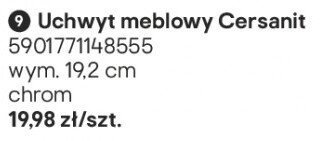 Uchwyt meblowy Cersanit promocja w Castorama