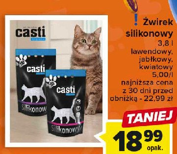 Żwirek silikonowy dla kota lawendowy Casti promocja