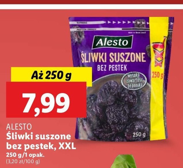 Śliwki suszone Alesto promocja