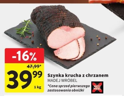 Szynka krucha z chrzanem MADEJ WROBEL promocja w Intermarche