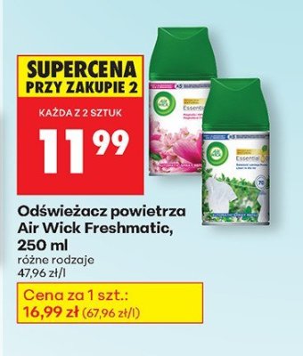 Odświeżacz powietrza Air Wick Freshmatic, 250 ml promocja w Biedronka