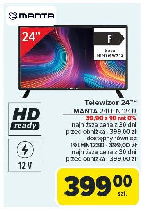 Telewizor 24" lhn124d Manta promocja