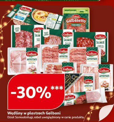 Wędliny w plastrach Galbani promocja w Auchan