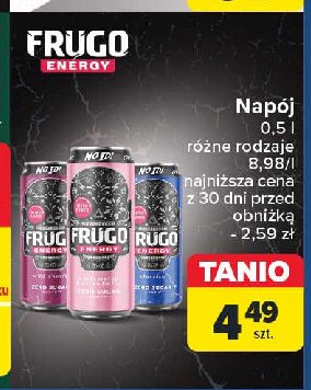 Napój energetyczny classico zero sugar Frugo promocja