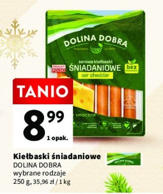 Kiełbaski śniadaniowe z serem cheddar i jalapeno Dolina dobra promocja