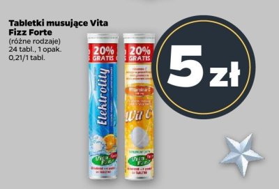 Tabletki musujące Vita Fizz Forte różne rodzaje promocja w Netto